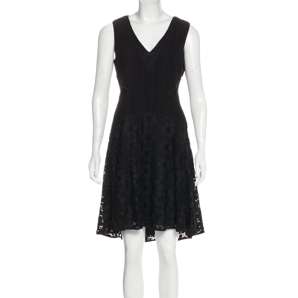 DIANE VON FURSTENBERG BLACK LACE FIORENZA FIT & FLARE DRESS 4